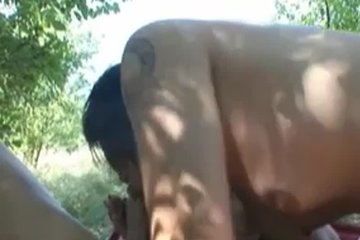 Минет на природе